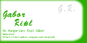 gabor ripl business card
